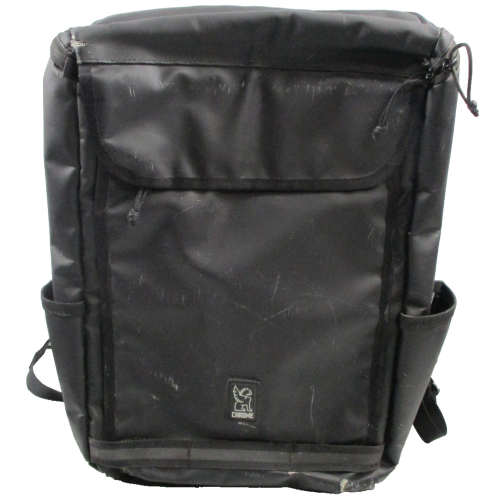 Chrome Black 18" Water Resistant Laptop Backpack Bag Men Travel Gear Urban